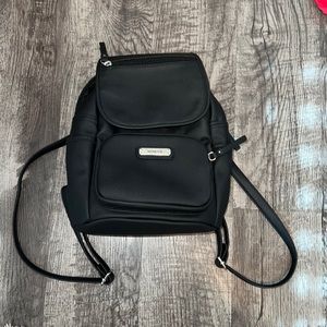 Black backpack purse